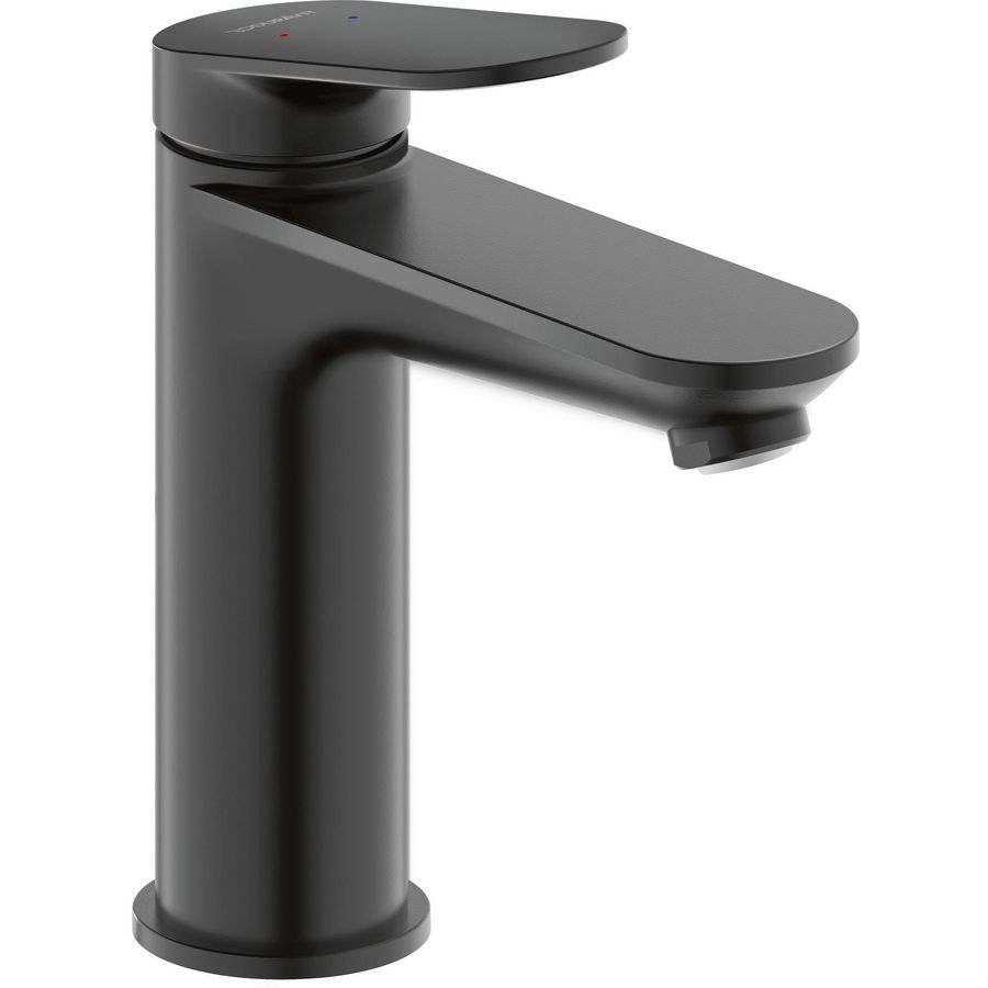 Wave 1-hendel wastafelmengkraan M mat zwart sprong 122mm
