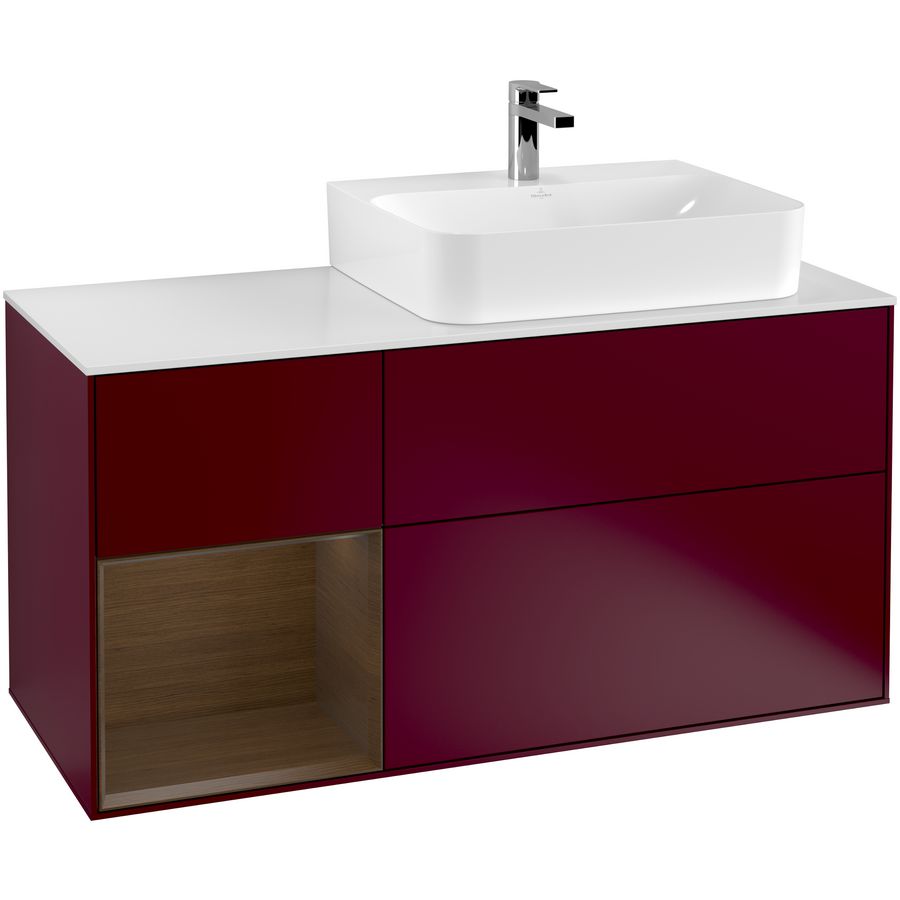 Wastafelonderkast Finion 1200x603x501mm Peony Matt Lacquer G141GNHB