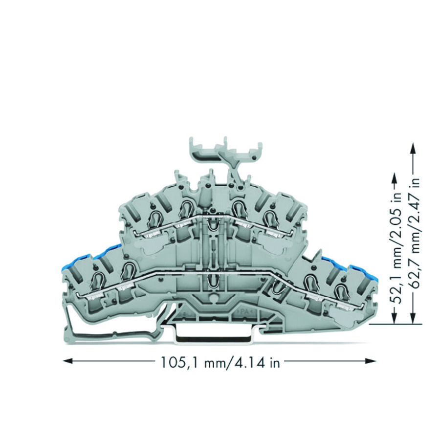 4-draads 2-etageklem Rijg-/rijgklem N/L 2002-2432 VVE=50