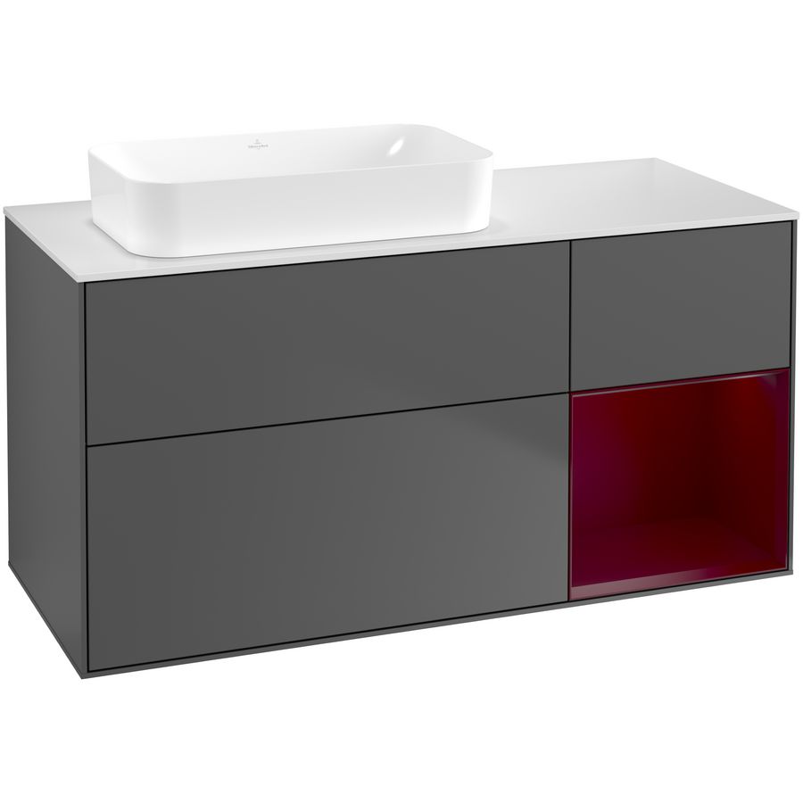 Wastafelonderkast Finion 1200x603x501mm Antr. Matt Lacquer G691HBGK