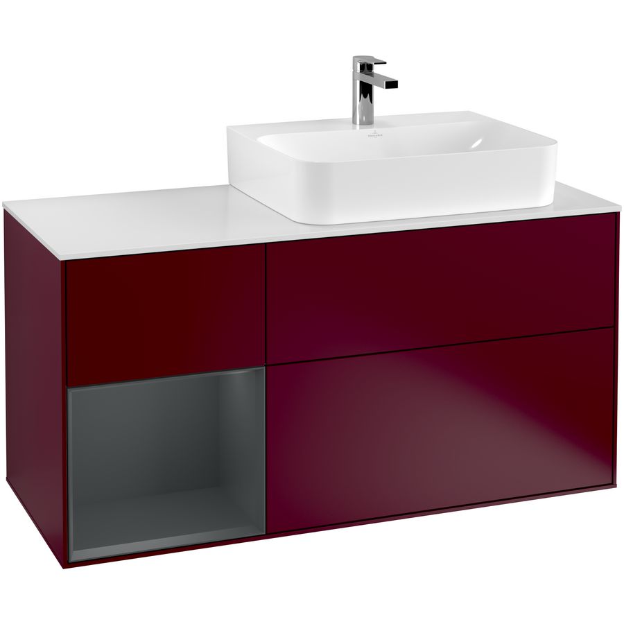 Wastafelonderkast Finion 1200x603x501mm Peony Matt Lacquer G141HGHB