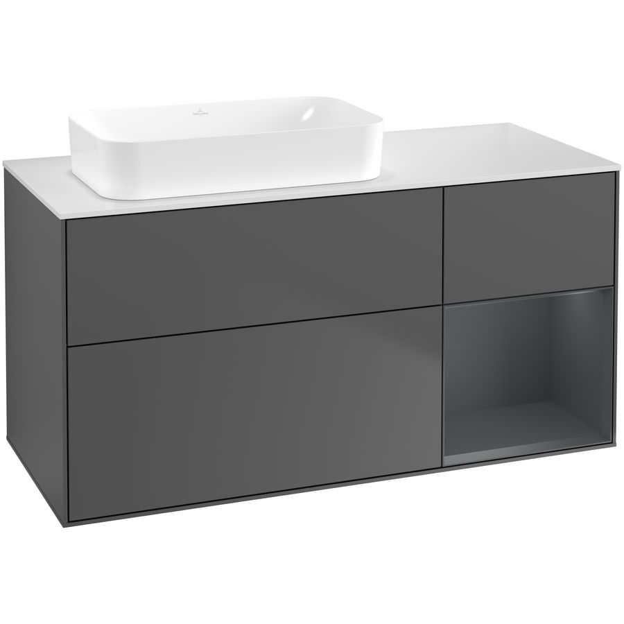 Wastafelonderkast Finion 1200x603x501mm Antr. Matt Lacquer G691HGGK