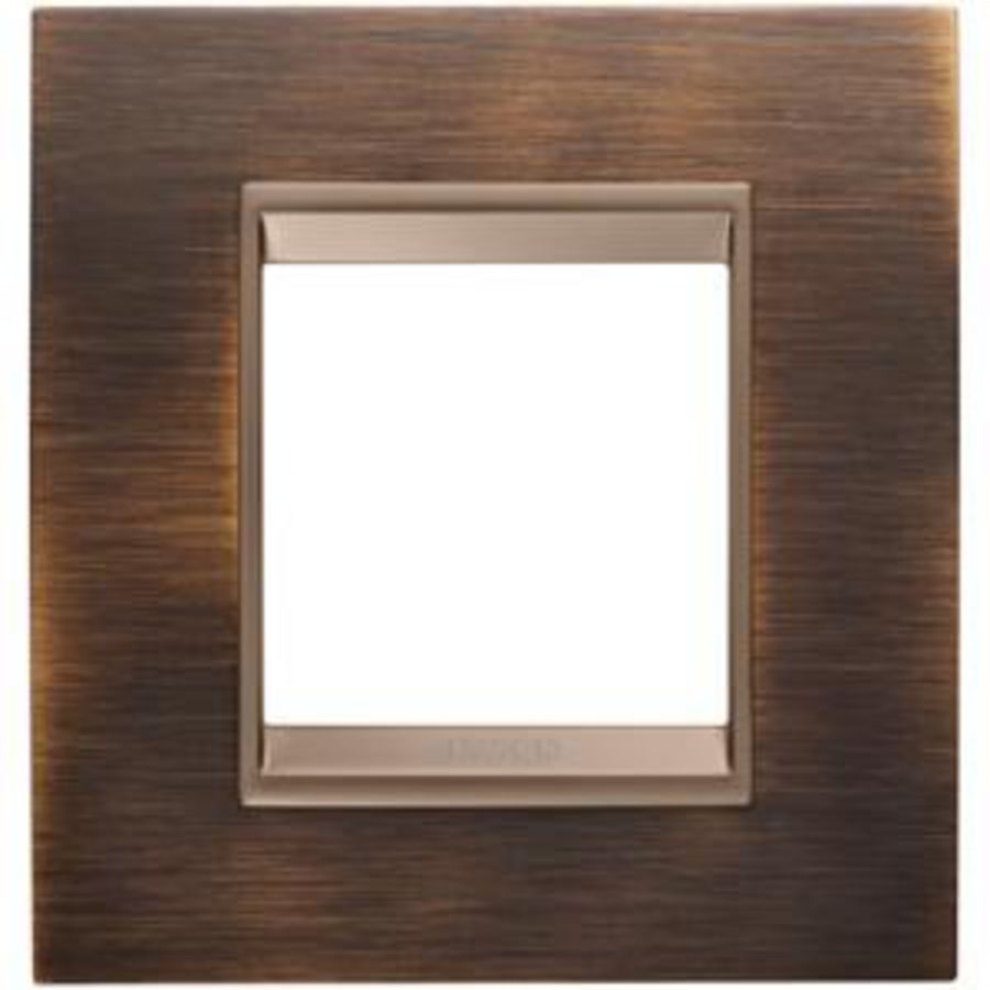 LUX INTERNATIONAL PLAAT-VAN METAAL-2 MODULE-ANTIEK KOP