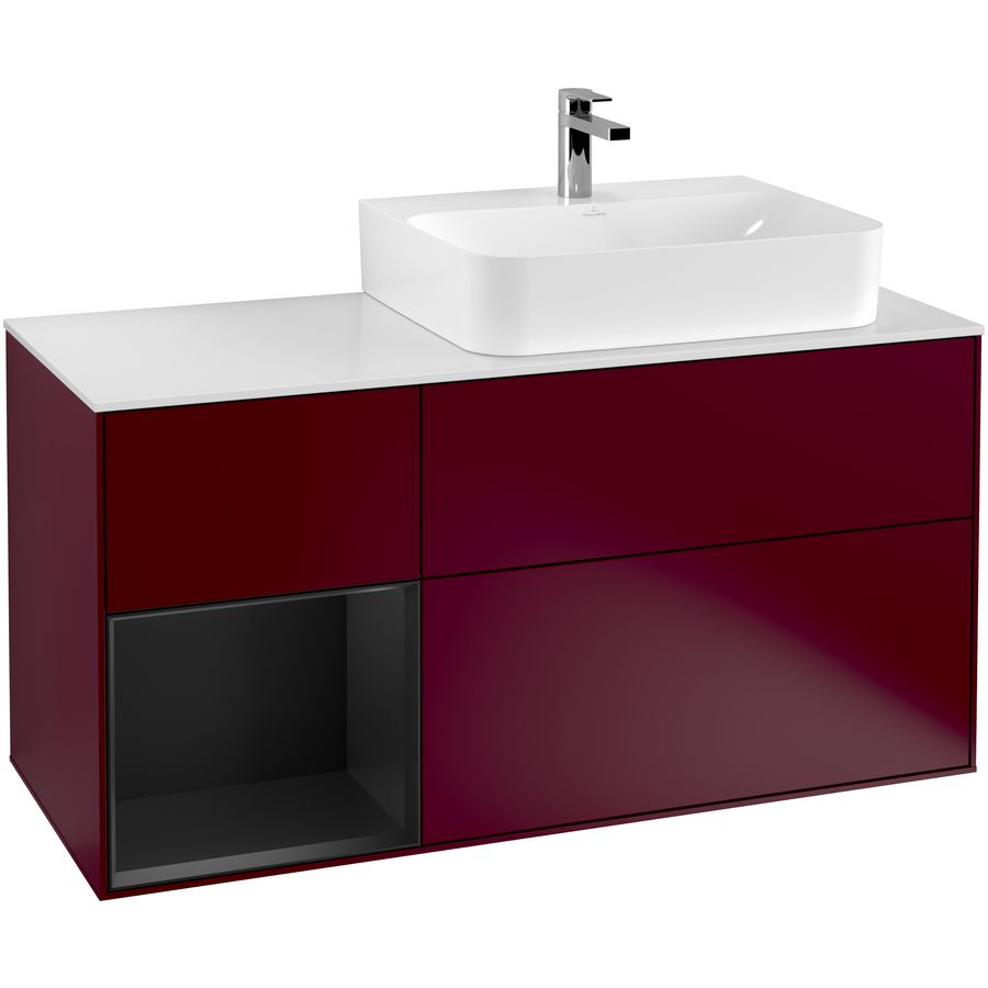 Wastafelonderkast Finion 1200x603x501mm Peony Matt Lacquer G141PDHB