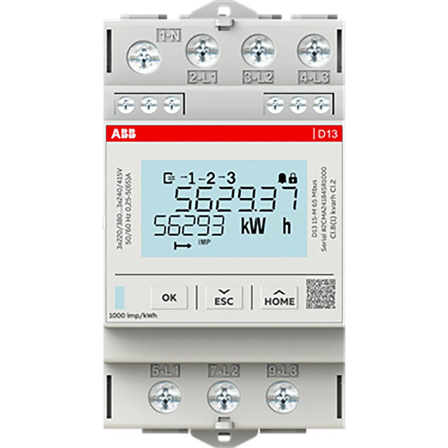 D13 15-M 65 Mbus, Energiemeter MID 3 fase direct 65 A