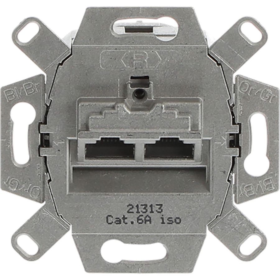 Datacontactdoos 2x RJ45 CAT6A iso