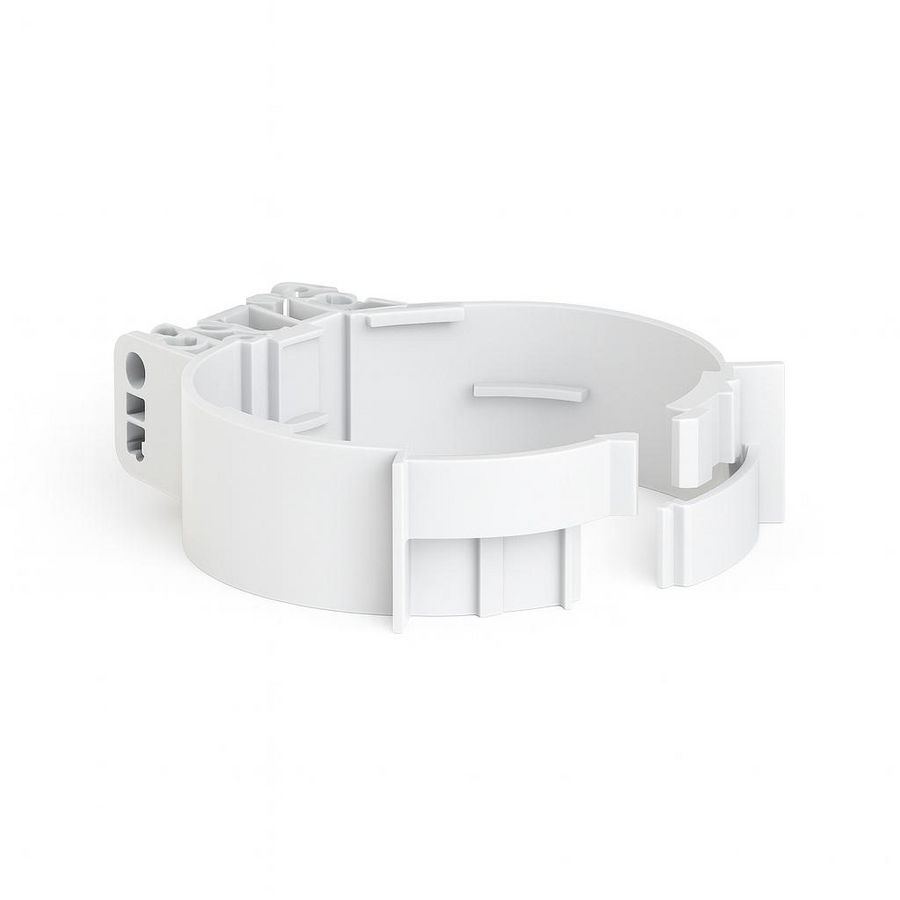 Buisbeugel PP excentrisch Ø80mm wit