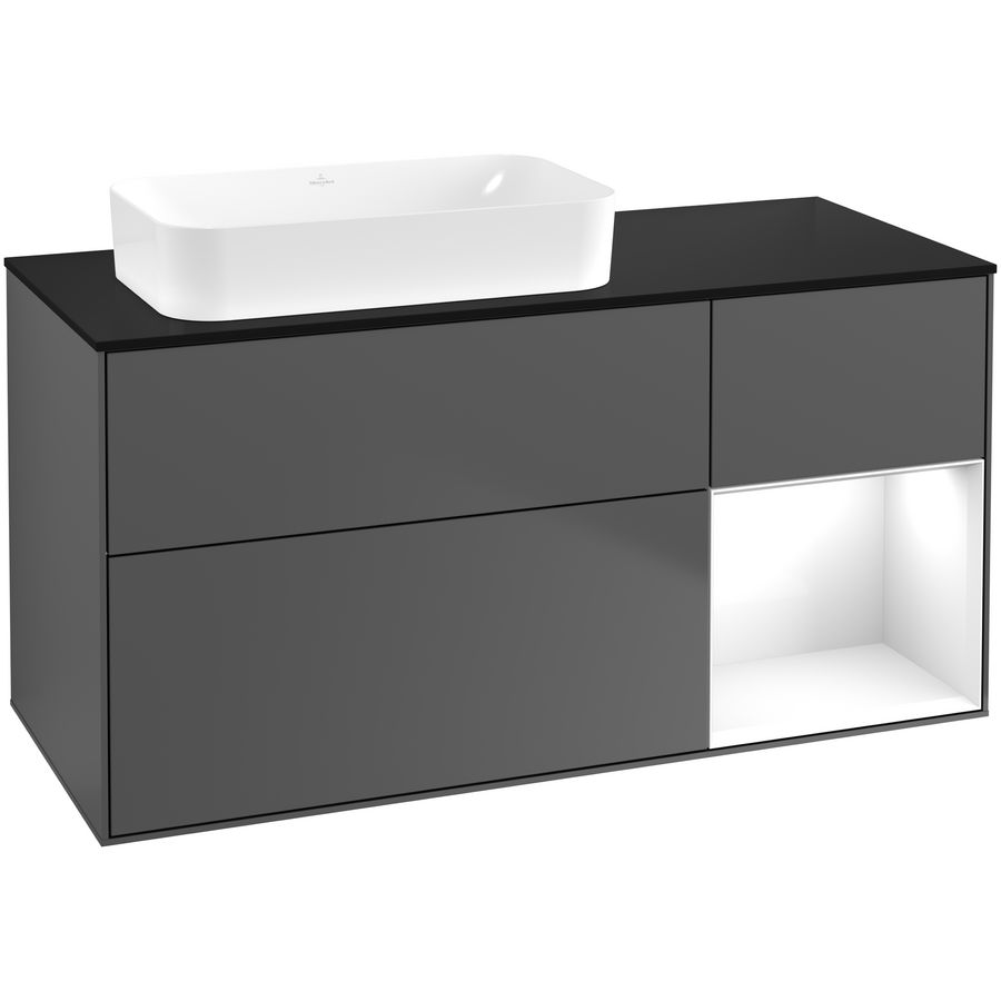 Wastafelonderkast Finion 1200x603x501mm Antr. Matt Lacquer G692GFGK