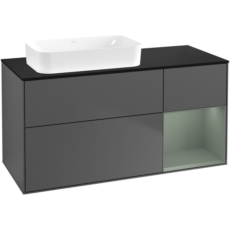 Wastafelonderkast Finion 1200x603x501mm Antr. Matt Lacquer G692GMGK