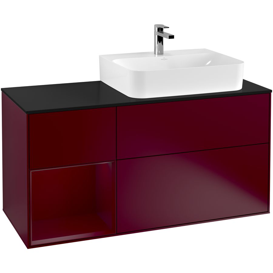 Wastafelonderkast Finion 1200x603x501mm Peony Matt Lacquer G142HBHB