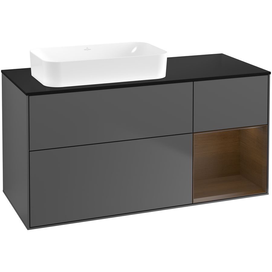 Wastafelonderkast Finion 1200x603x501mm Antr. Matt Lacquer G692GNGK