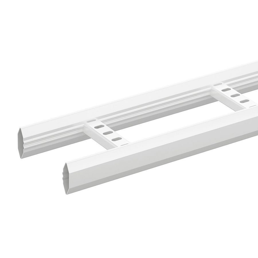 Lengte a 3m. Kabelladder gesl. zijprofiel 55x150mm zinkpox wit RAL9010