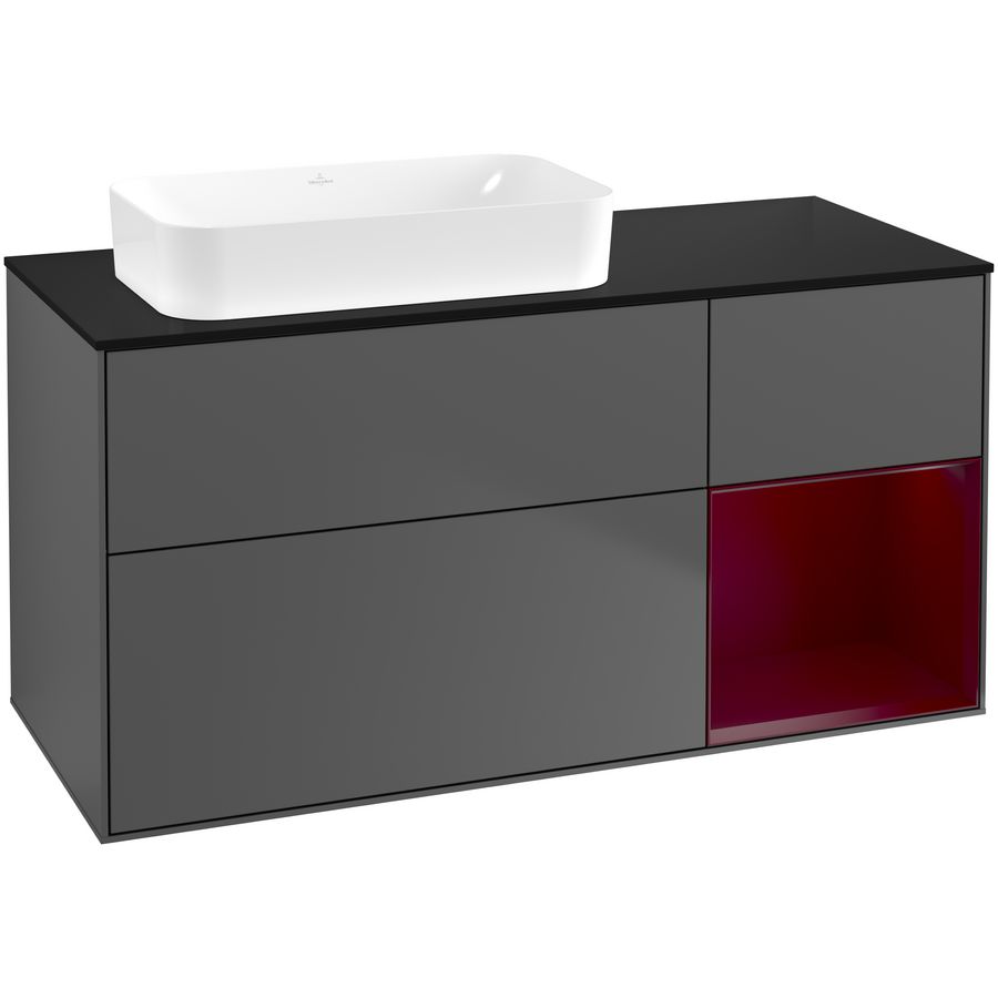 Wastafelonderkast Finion 1200x603x501mm Antr. Matt Lacquer G692HBGK