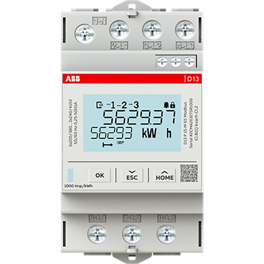 D13 P 15-M 65 Modbus, Energiemeter MID 3 fase direct 65 A