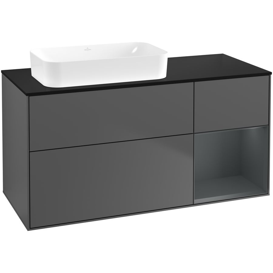 Wastafelonderkast Finion 1200x603x501mm Antr. Matt Lacquer G692HGGK