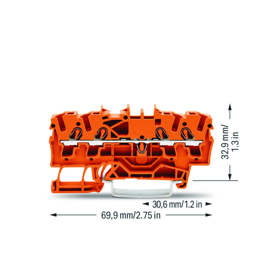 4-draads rijg 2,5mm² voor Ex e II-oranje 2002-1402 VVE=100