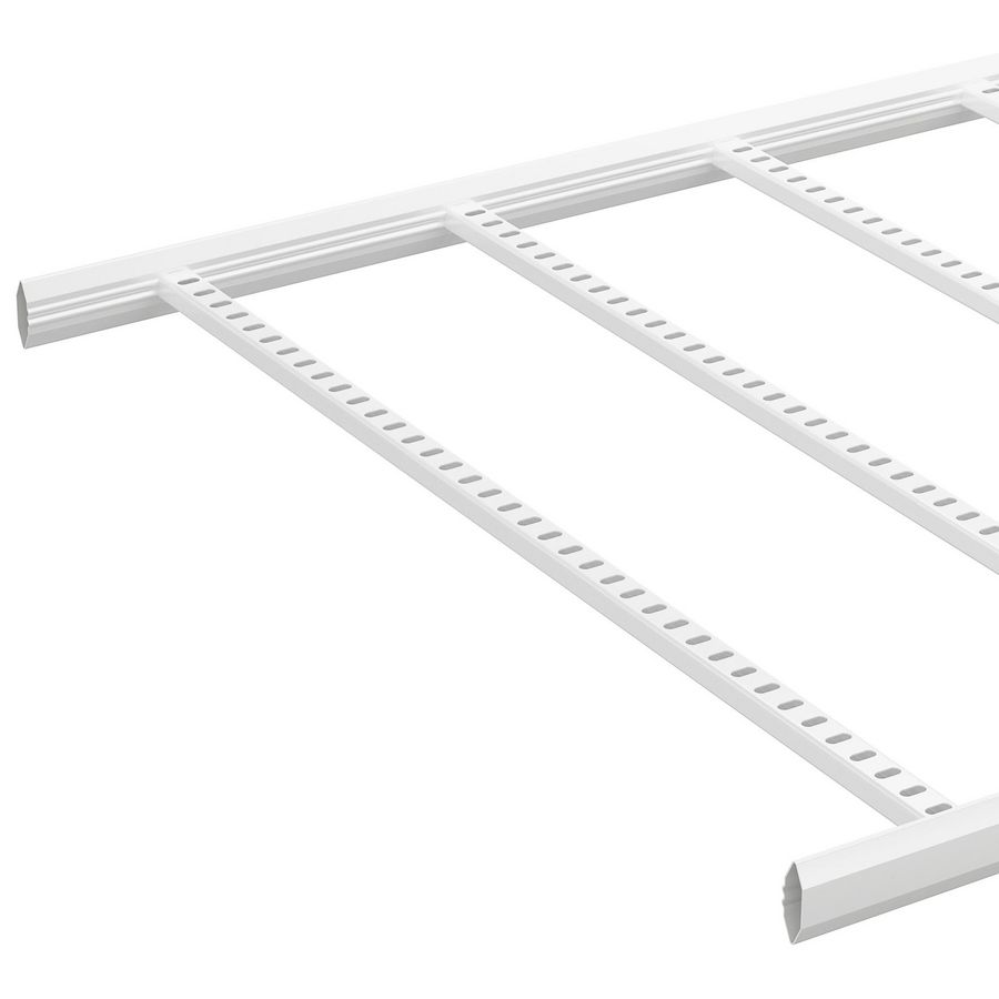 Lengte a 3m. Kabelladder gesl. zijprofiel 55x1000mm zinkpox wit RAL9010