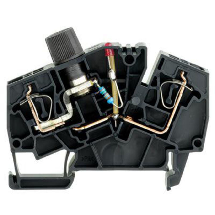 Zekeringsklem zwart 2.5mm² 10A 250 V, VVE=20