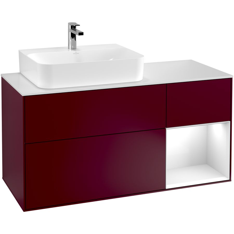 Wastafelonderkast Finion 1200x603x501mm Peony Matt Lacquer G151GFHB