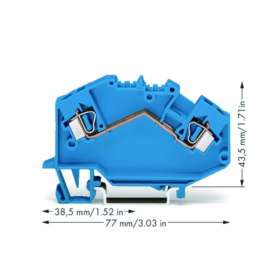 2-draads rijgklem 4mm² geschikt Ex i-toepassingen bl VVE=50
