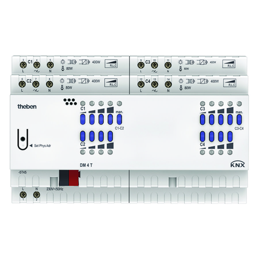 Universele dimactor 4-voudig KNX