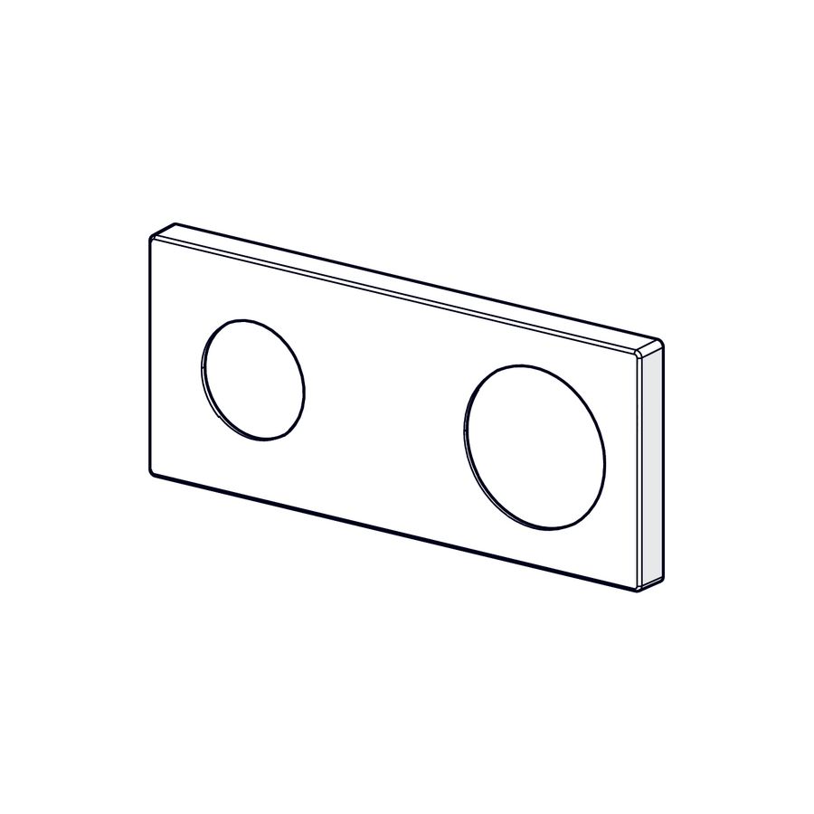 Rozet chroom 175x 75mm 59913868