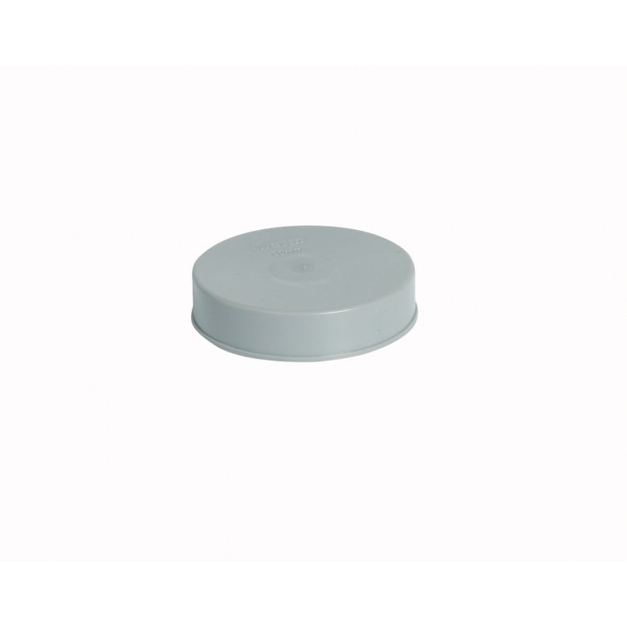 PVC HWA kap voor spie-eind 70mm grijs