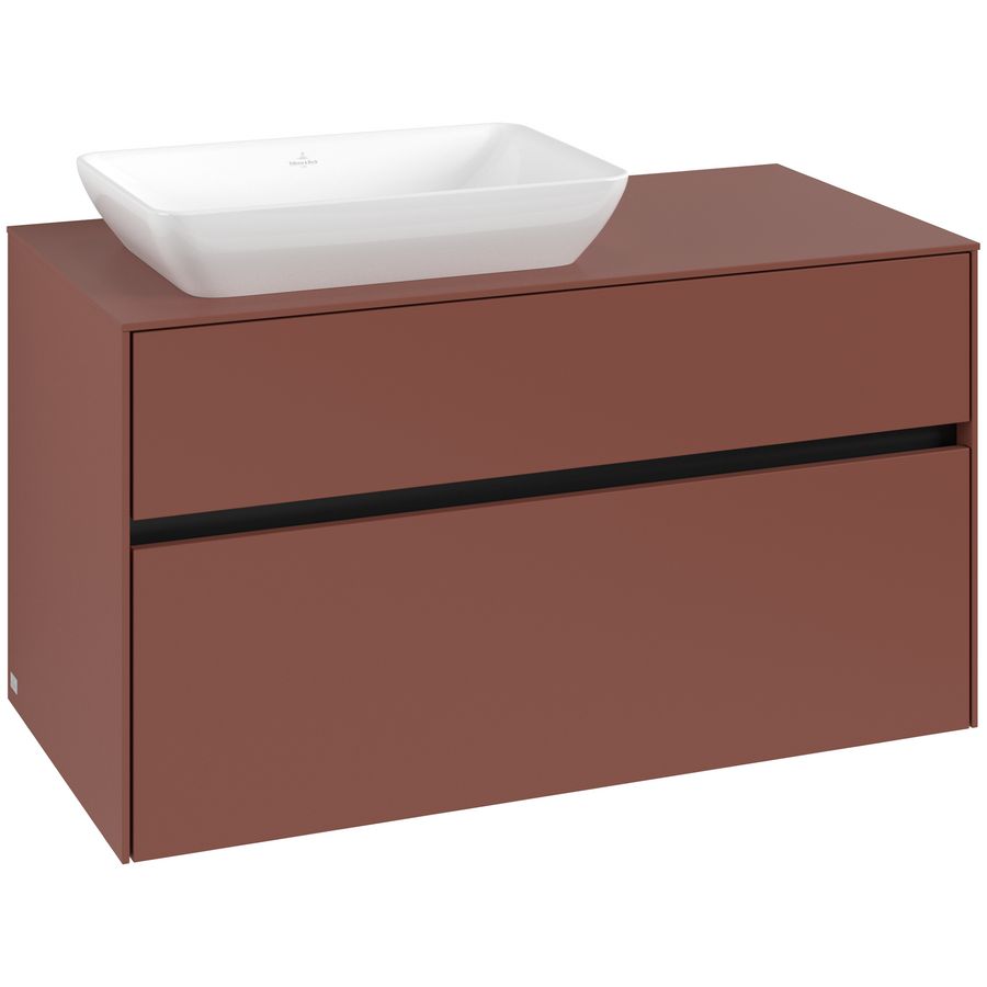 Wastafelonderkast Collaro 1000x548x500mm Wine Red C11000AH