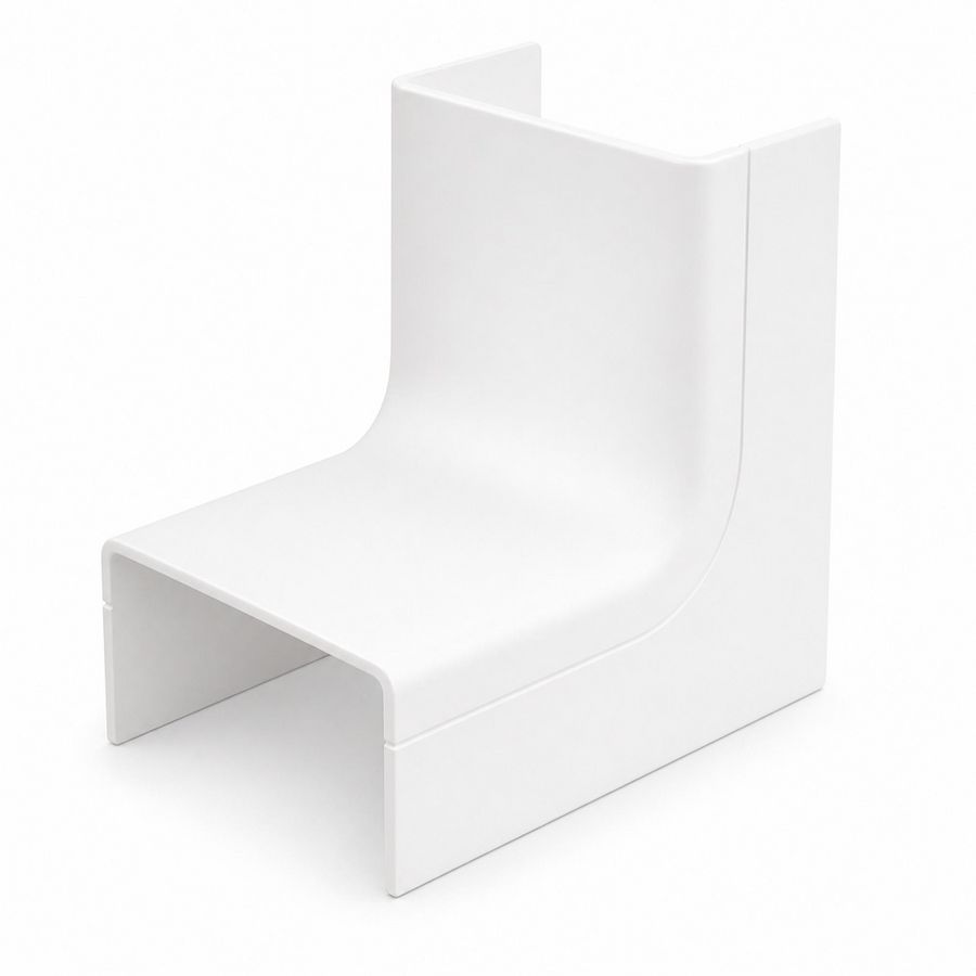 Zak a 2st. Binnenbocht met bodemstuk 25x13mm Systeem25 wit