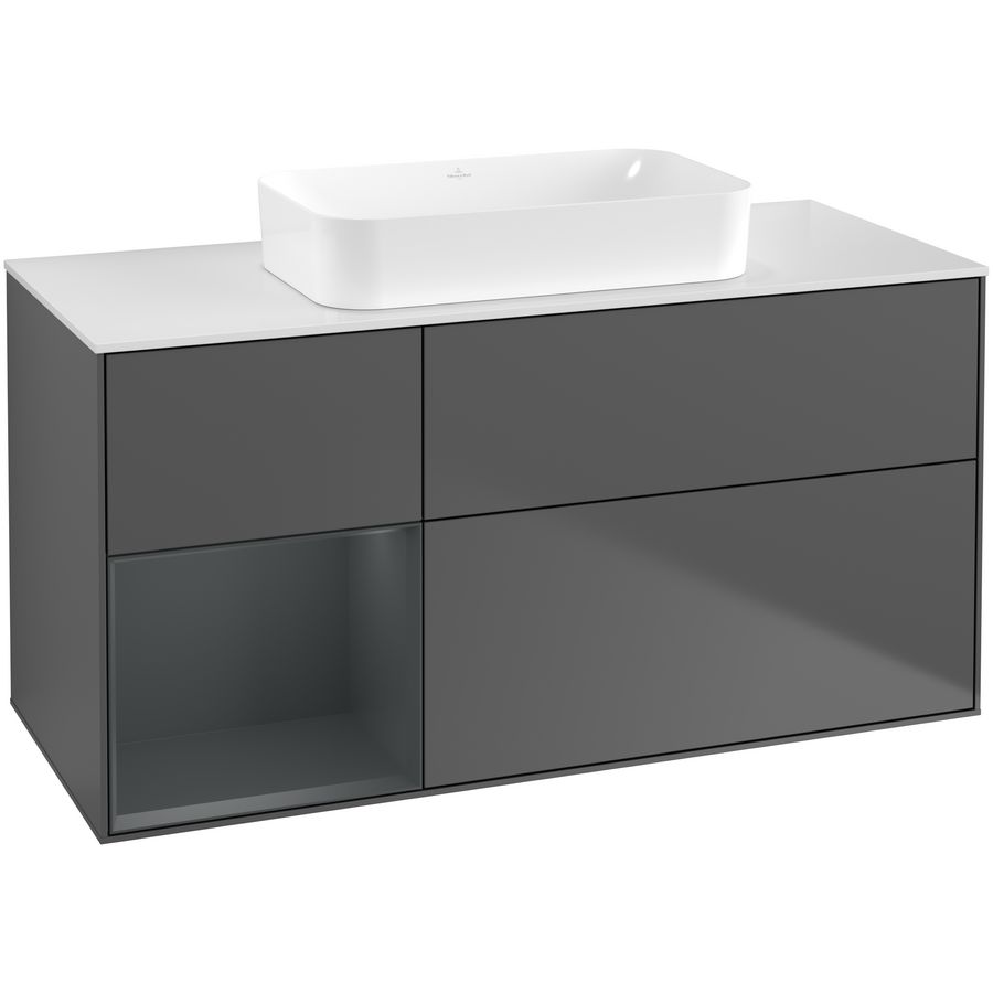 Wastafelonderkast Finion 1200x603x501mm Antr. Matt Lacquer G701HGGK