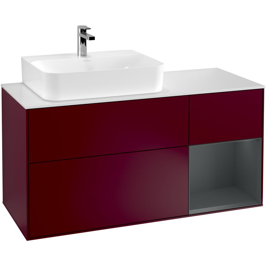 Wastafelonderkast Finion 1200x603x501mm Peony Matt Lacquer G151HGHB