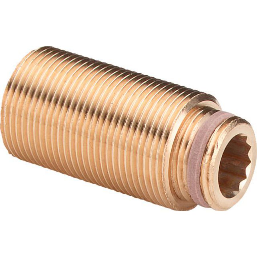 Verlengstuk 1/2x3/4x25 brons/blank VVE=300