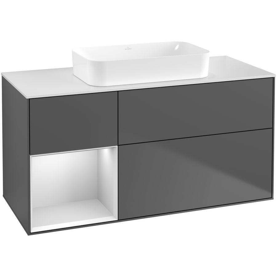 Wastafelonderkast Finion 1200x603x501mm Antr. Matt Lacquer G701MTGK