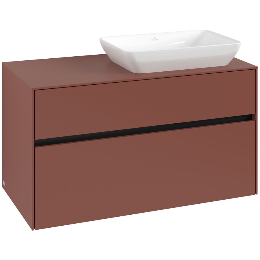 Wastafelonderkast Collaro 1000x548x500mm Wine Red C111B0AH