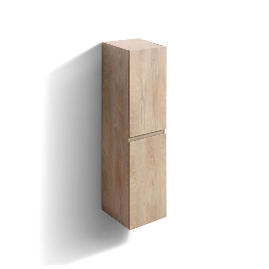 Kolomkast 130cm omkeerbaar 2 deuren Grieks eiken InBe