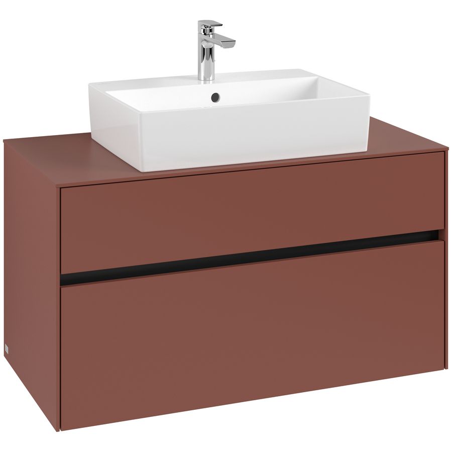 Wastafelonderkast Collaro 1000x548x500mm Wine Red C12500AH
