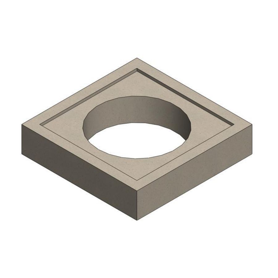 Fundatieplaat 600x600x70mm tbv PK-Putrand