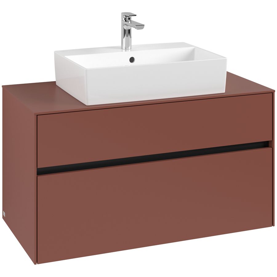 Wastafelonderkast Collaro 1000x548x500mm Wine Red C125B0AH