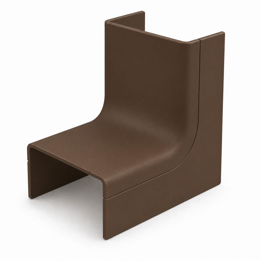 Zak a 2st. Binnenbocht met bodemstuk 25x13mm Systeem25 bruin