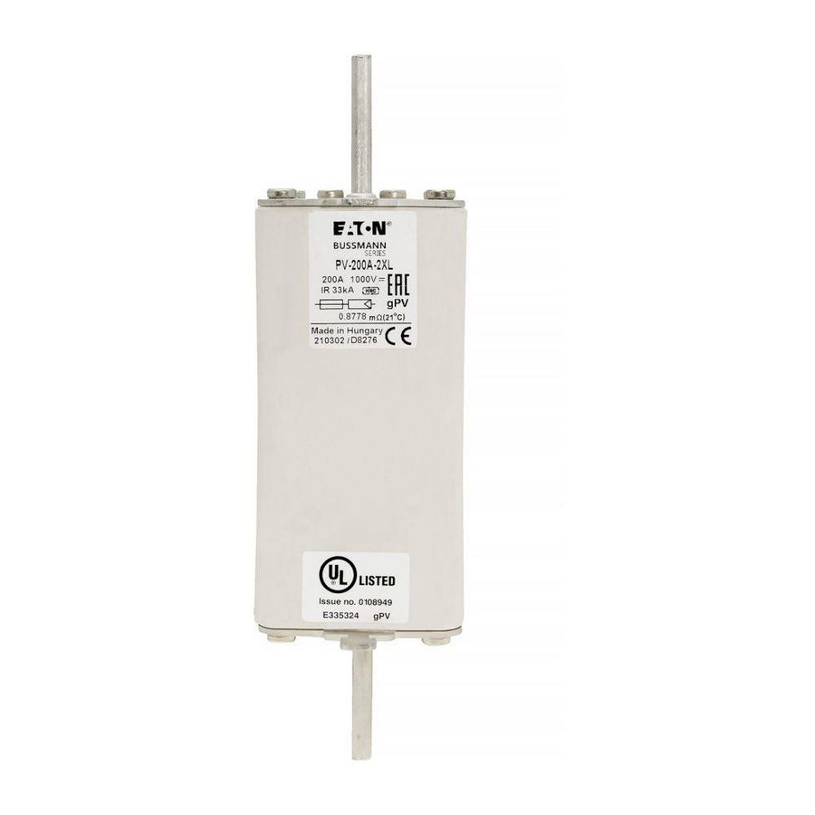 Zekering hoge snelheid 200A DC 1000V 33kA 2XL gPV UL IEC