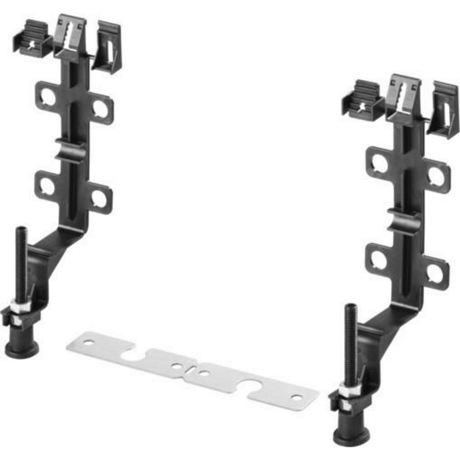 verstelvoet-set 50 kunststof/zwart