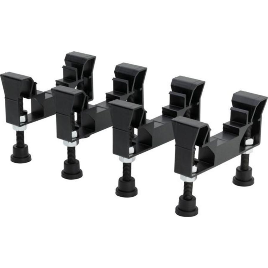 verstelvoet-set 70 kunststof/zwart