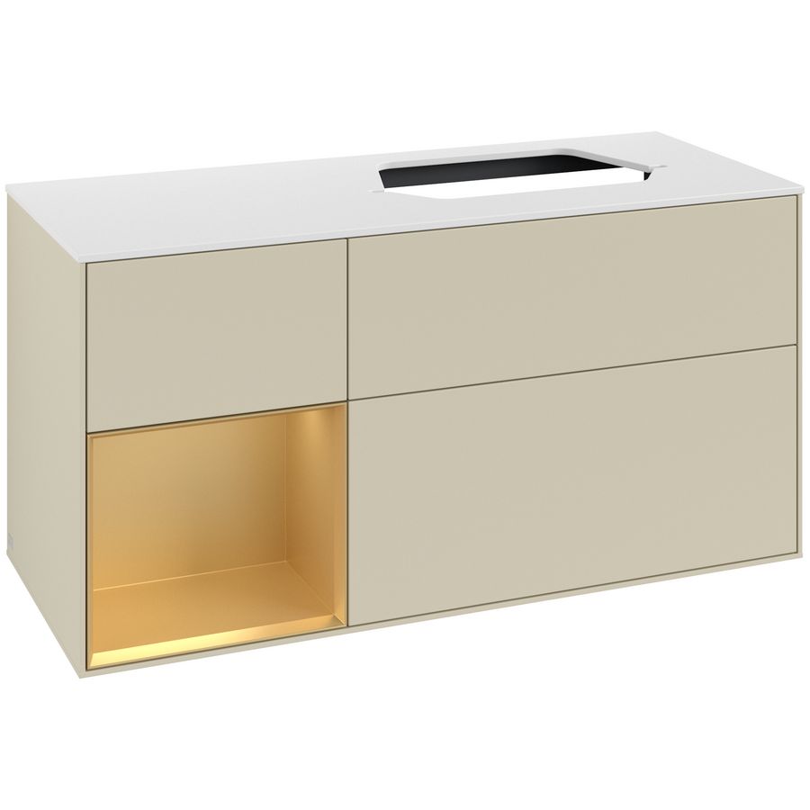 Wastafelonderkast Finion 1200x603x501mm S.Grey Matt Lacquer G391HFHJ