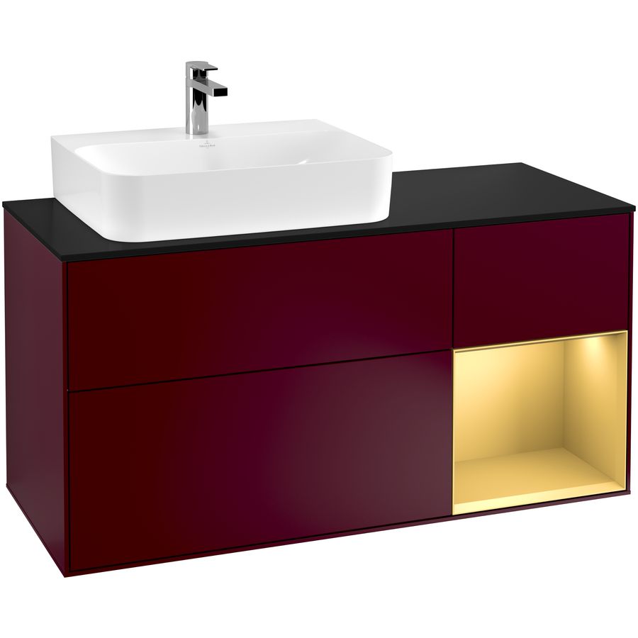 Wastafelonderkast Finion 1200x603x501mm Peony Matt Lacquer G152HFHB