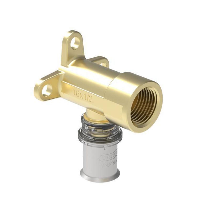 Muurplaat pers TIGRIS M5 20x1/2"bn.dr. lang