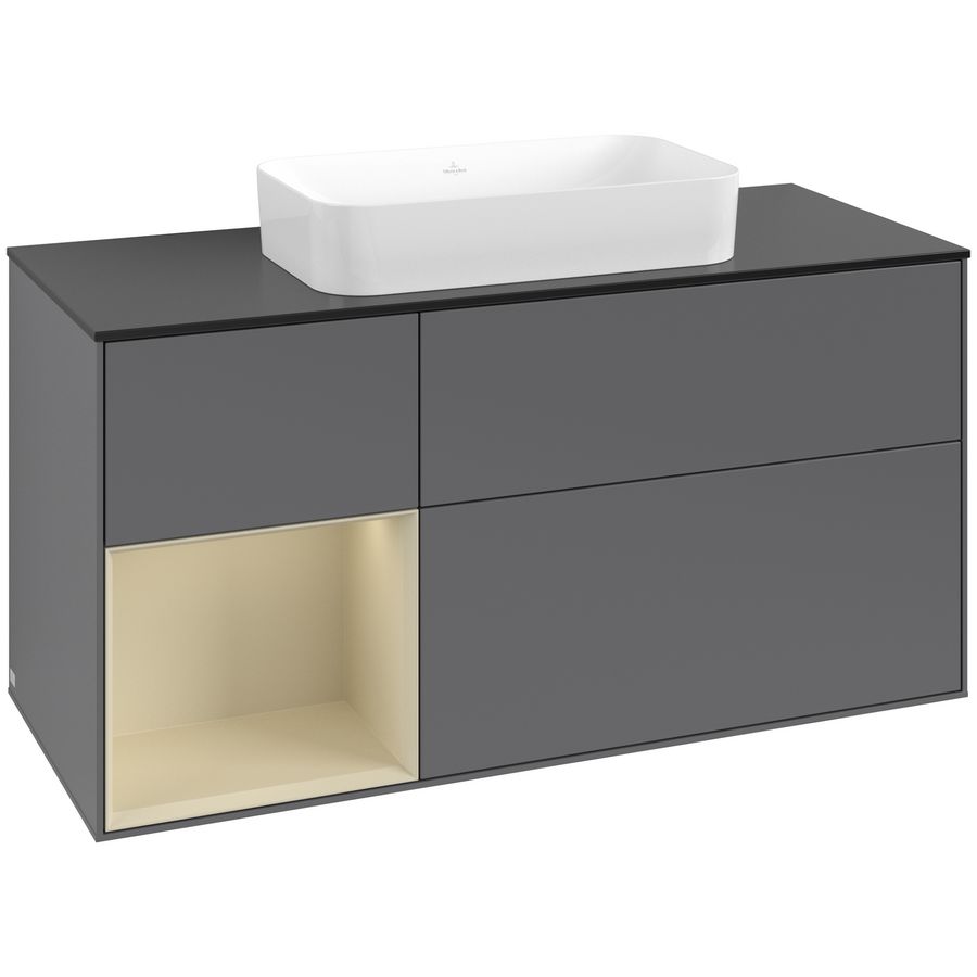 Wastafelonderkast Finion 1200x603x501mm Antr. Matt Lacquer G702HJGK