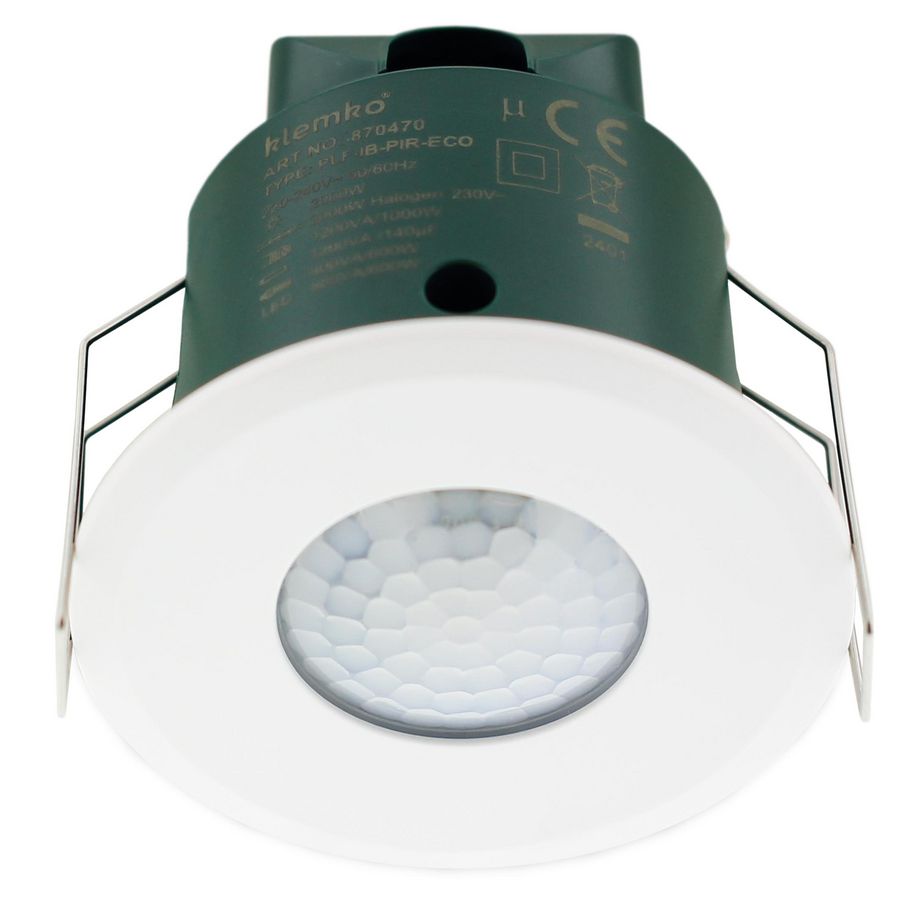 Aanwezigheiddetector plafond PIR 230V 2000W 7M 40m² Wit