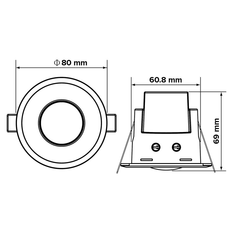 Aanwezigheiddetector plafond PIR 230V 2000W 7M 40m² Zwart