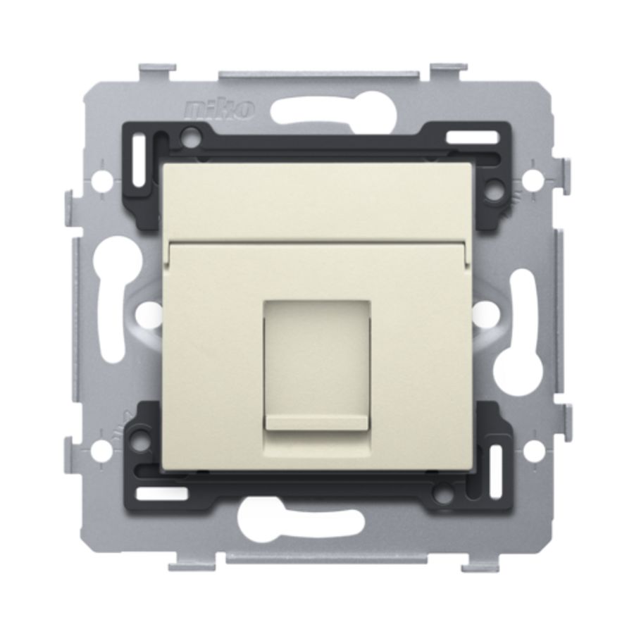 Stopcontact 1RJ45-aansl. UTP Cat. 5E PoE++ vlak cream