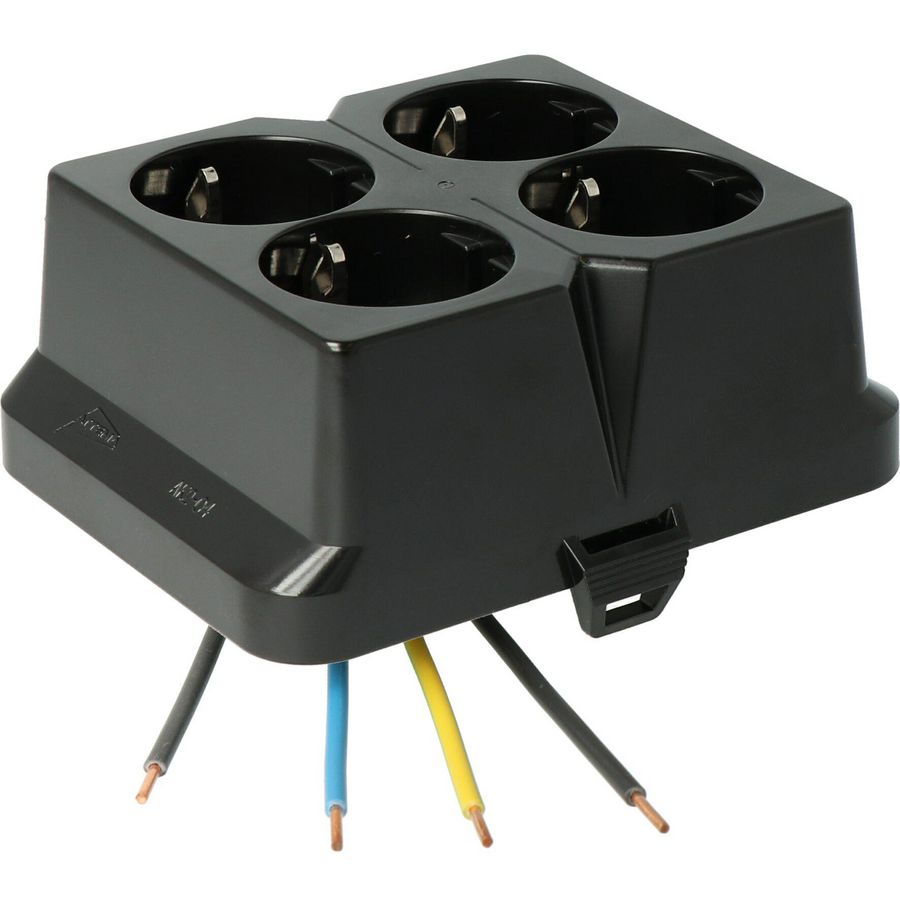 AK2-C4Deksel met geintegreerde4V-cd. zwart VVE=25